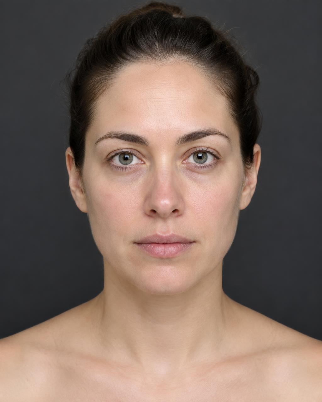 Face positioned for a Hexoragen skin analysis
